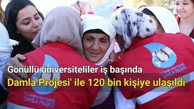 ‘Damla Projesi’ ile 120 bin kişiye ulaşıldı