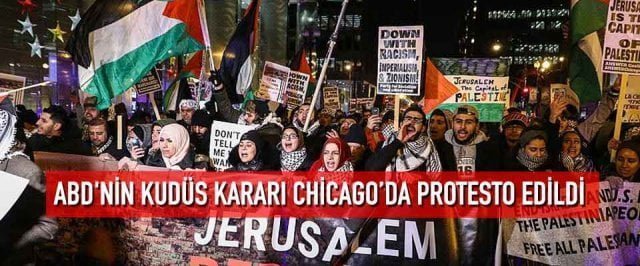 ABD’nin Kudüs kararı Chicago’da protesto edildi