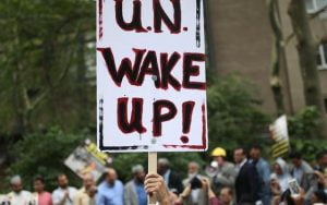 New York’ta Arakan protestosu