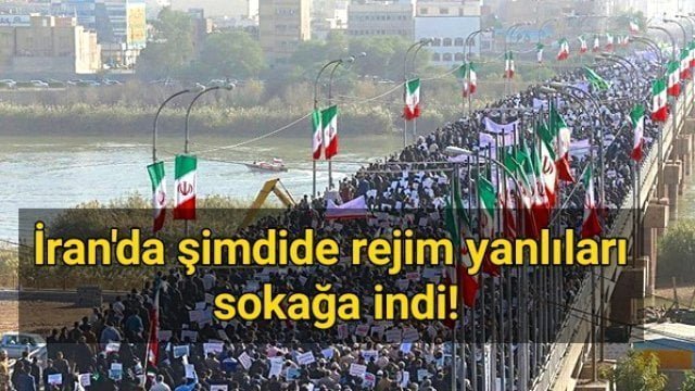 İran’da rejim yanlıları da sokağa indi!