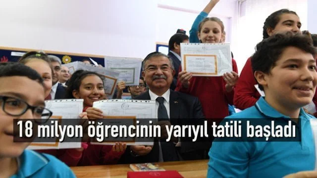18 milyon öğrencinin yarıyıl tatili başladı