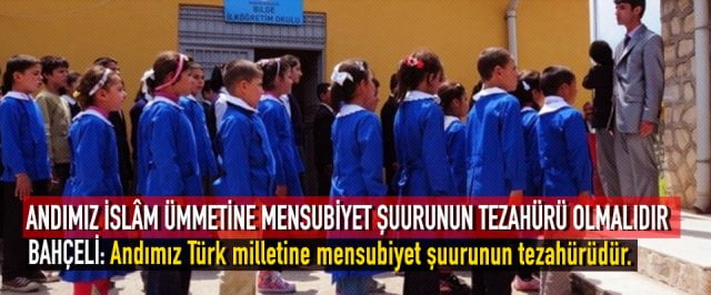 ANDIMIZ İSLÂM ÜMMETİNE MENSUBİYET ŞUURUNUN TEZAHÜRÜ OLMALIDIR