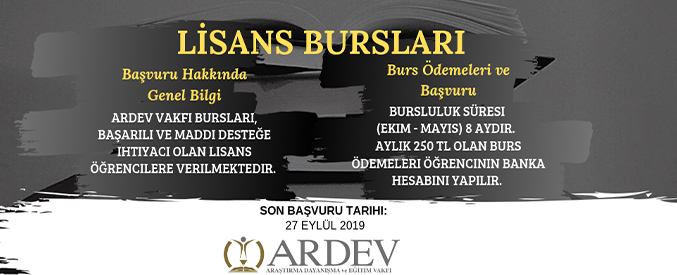 Ardev’den Lisans Ögrencilerine Burs Desteği