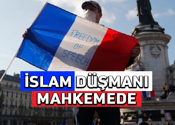 İslam düşmanı Fransız örgüt hakim karşısında