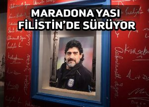 Filistinliler futbol efsanesi Maradona’nın yasını tutuyor
