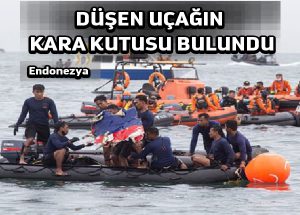 Endonezya’da düşen uçağın kara kutusu bulundu