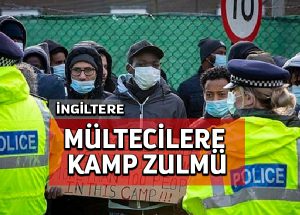 Sığınmacılar İngiltere’deki askeri kamplardaki zorlu koşulları protesto ediyor