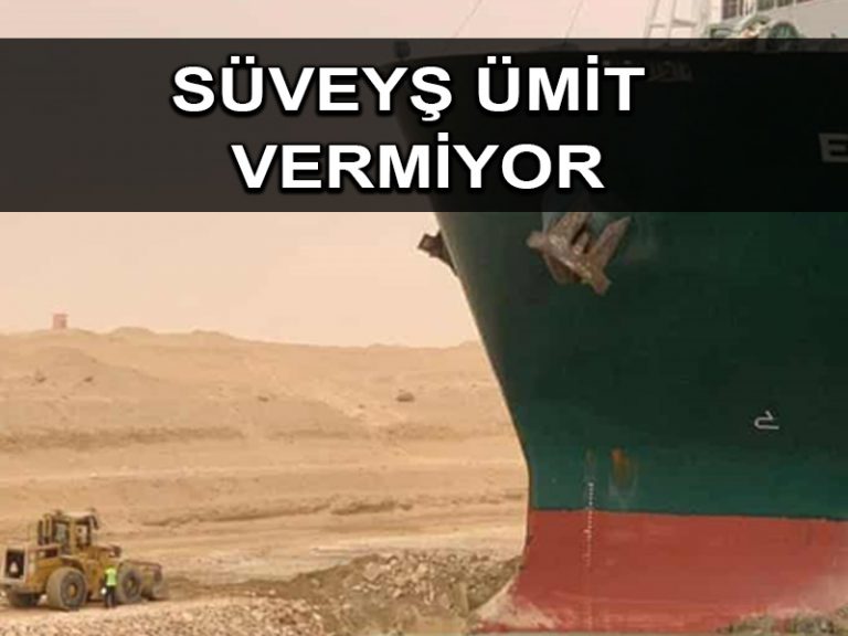 Hollanda/Japonya ekipleri EverGiven şilebini yüzdürmek için geldi ama bir başarı yok