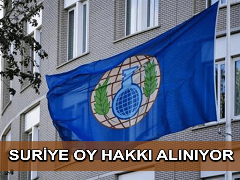 Kimyasal silah suçları Suriye’nin oy hakkının elinden alınması nedeni