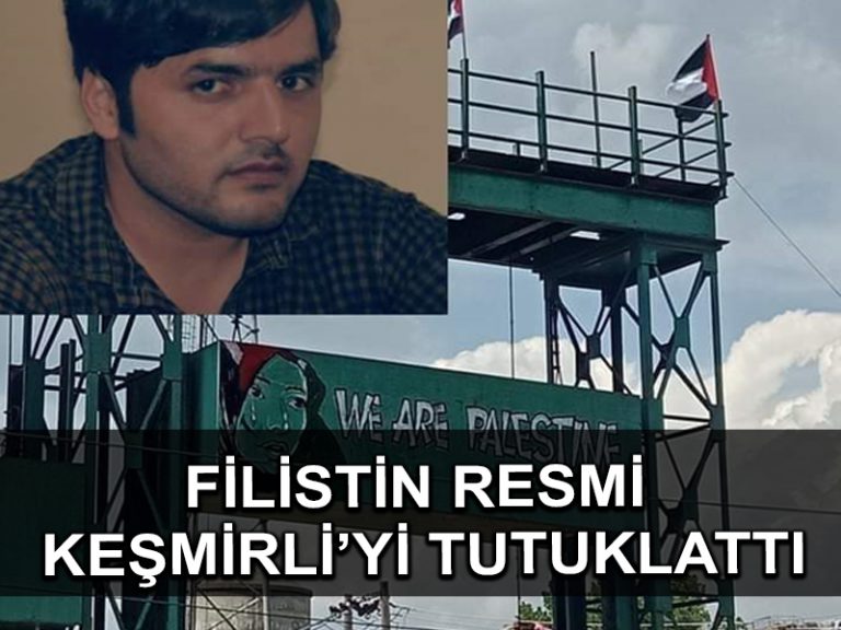 Hindistan işgal güçleri Keşmirli grafiti sanatçısını Filistin resmi üzerine tutukladı