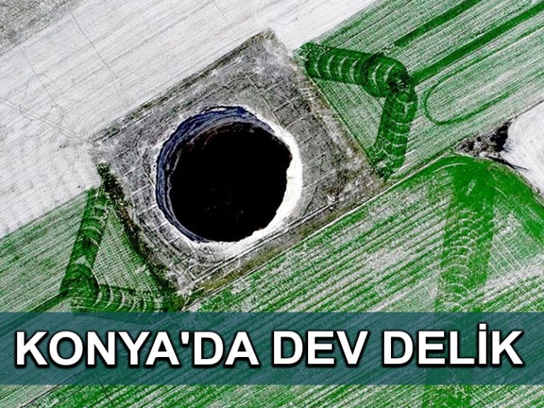 Konya’da 3 metre çapında 65 metre derinliğinde obruk oluştu