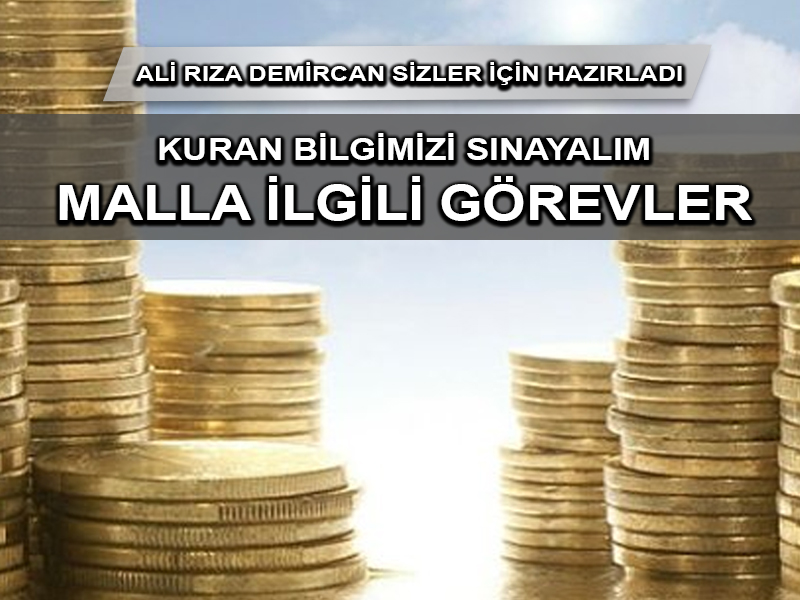 Kur’an Bilgisi: Malla ilgili görevler