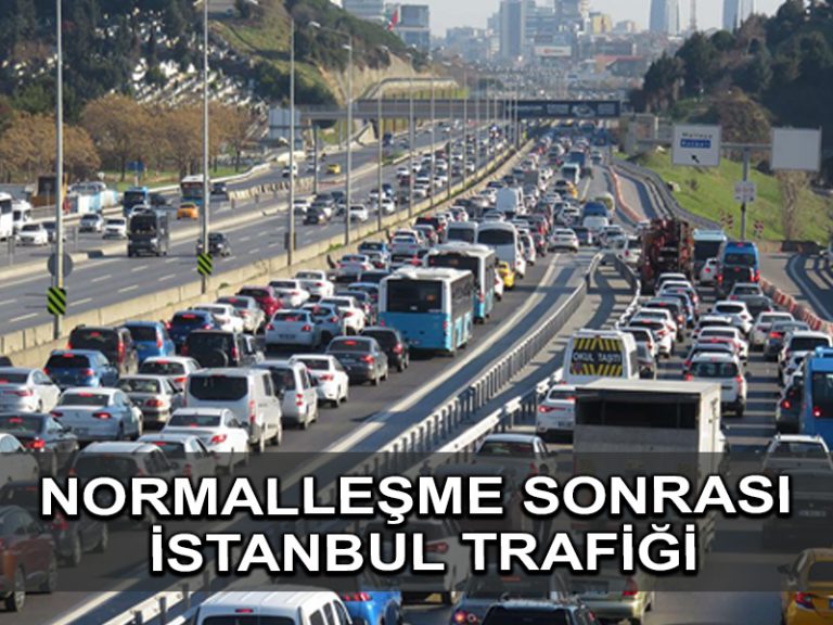 İstanbul’da ‘tam kapanma’ döneminin sona ermesiyle trafik yoğunluğu arttı