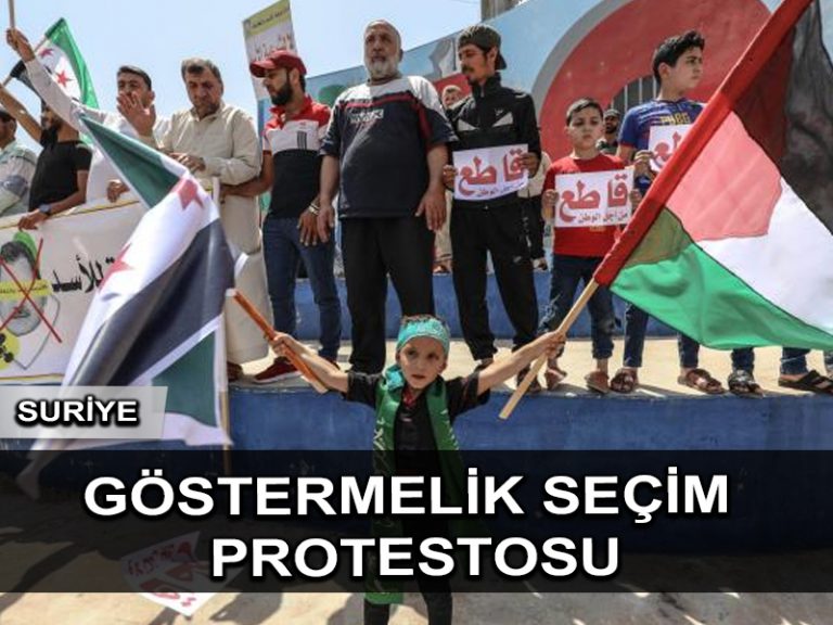 Rejimin sözde seçimlerine karşı her yerde gösteriler