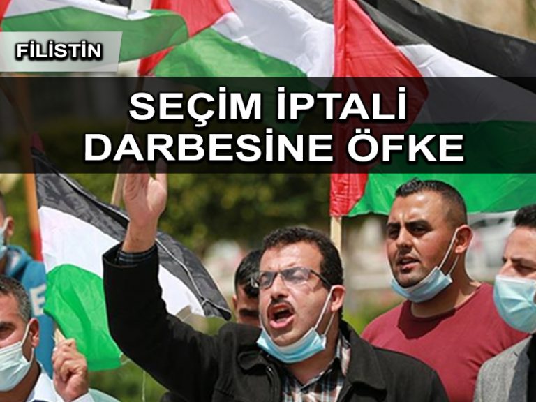 Gazze’de seçim ertelemesine karşı mitingler düzenlendi