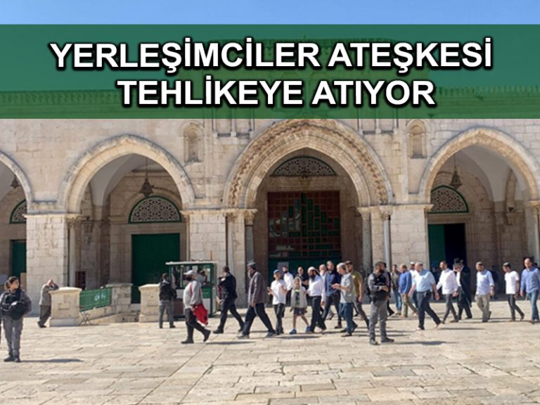 Filistin FM: El-Aksa yerleşimci akınları sükuneti tehlikeye atıyor