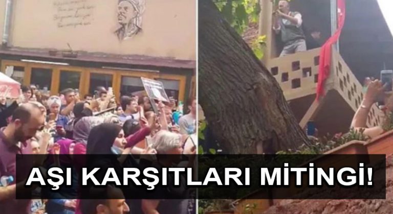 Aşı karşıtları mitingi!