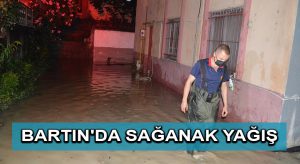 Bartın’da sağanak nedeniyle evlerin bodrum katlarını su bastı