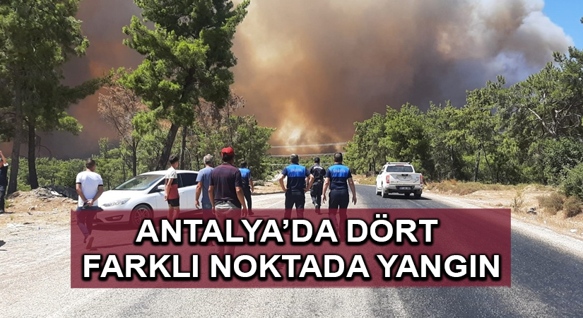 Antalya’da dört farklı noktada yangın