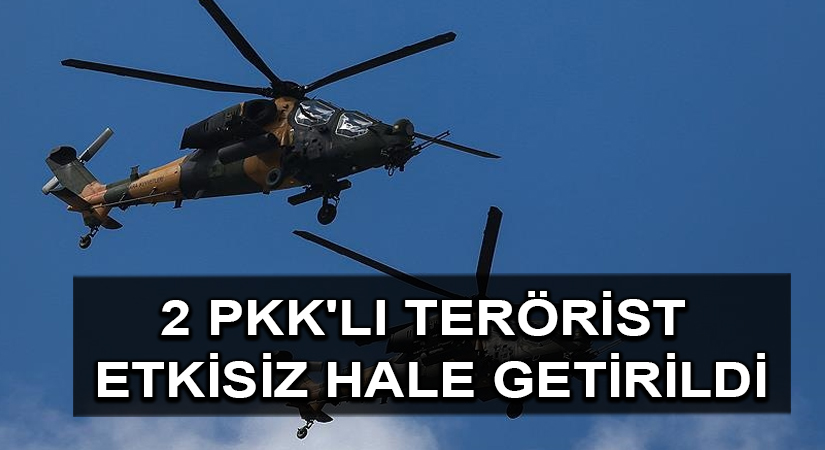 Irak’ın kuzeyinde 2 PKK’lı terörist etkisiz hale getirildi