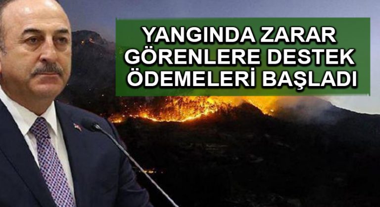 Yangında zarar görenlere destek ödemeleri başladı