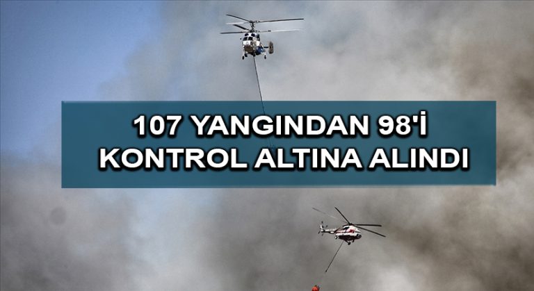Bakan Pakdemirli: 107 tane orman yangını çıktı, bunun 98’i kontrol altında 9’u devam ediyor