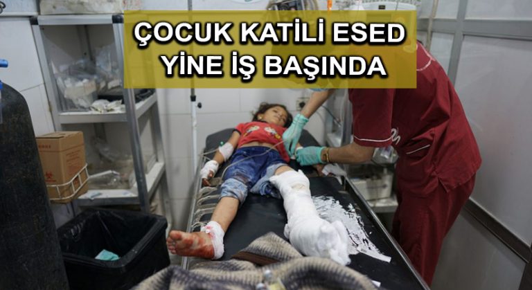 Çocuk katili Esed yine iş başında