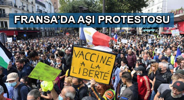 Fransa’da aşı protestosu