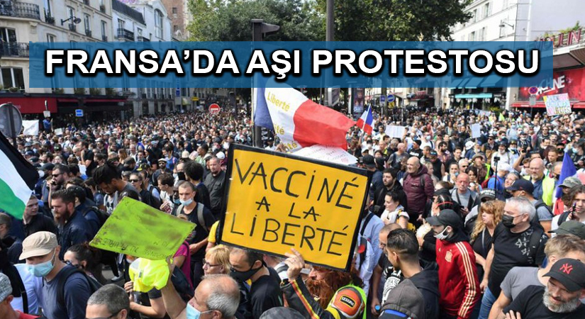 Fransa’da aşı protestosu