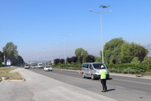 Bolu’da drone destekli trafik denetimi yapıldı