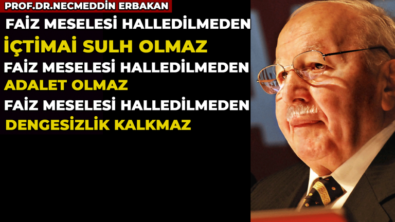 Faiz meselesi halledilmeden  içtimai sulh olmaz