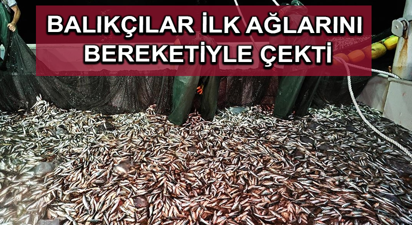 Balıkçılar ilk ağlarını bereketiyle çekti