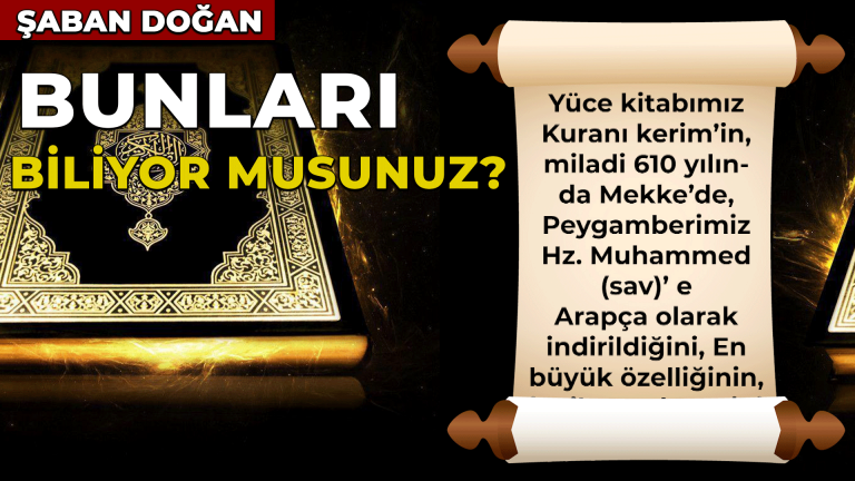 Bunları Biliyor musunuz?