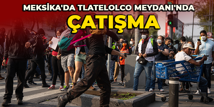 Meksika’da Tlatelolco Meydanı’nda katledilenleri anmak isteyen göstericiler polisle çatıştı