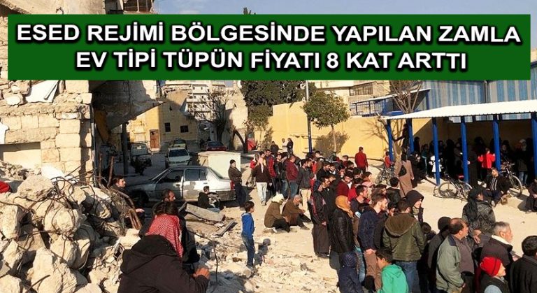 Esed rejimi bölgesinde yapılan zamla ev tipi tüpün fiyatı 8 kat arttı