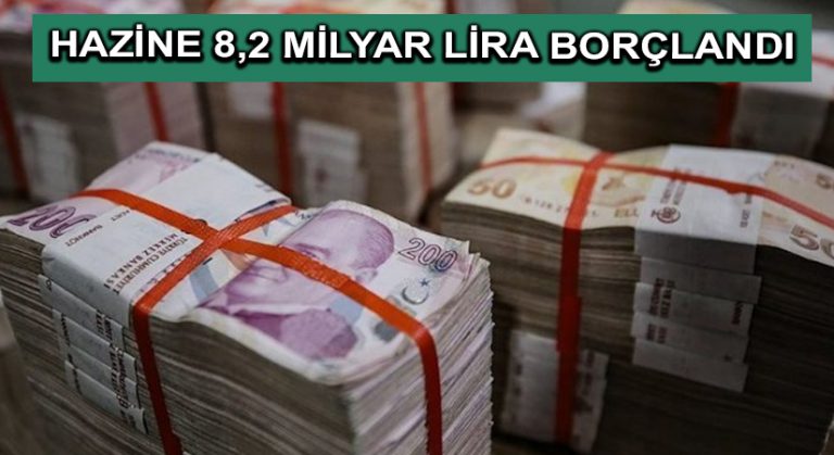 Hazine 8,2 milyar lira borçlandı