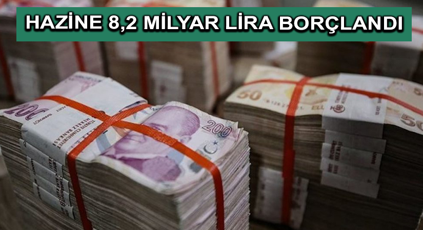 Hazine 8,2 milyar lira borçlandı