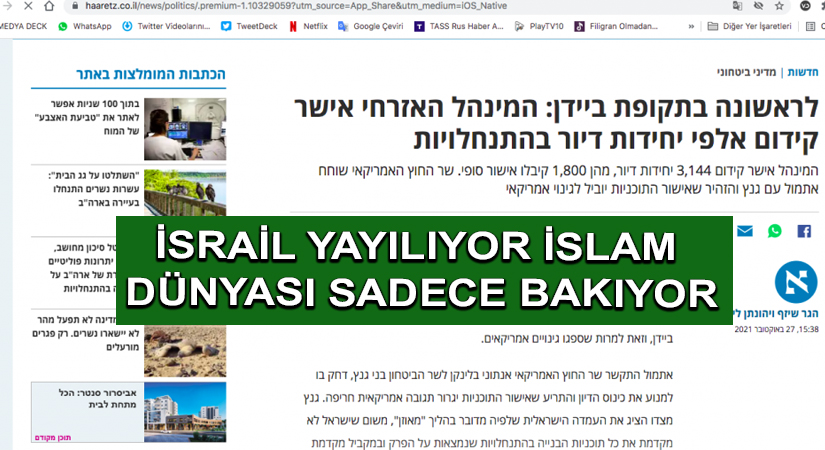 İsrail Yayılıyor İslam Dünyası Sadece Bakıyor