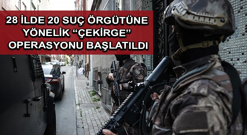 28 ilde 20 suç örgütüne yönelik “Çekirge” operasyonu başlatıldı