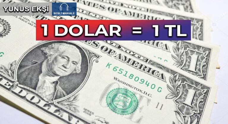 1 DOLAR  =  1 TL