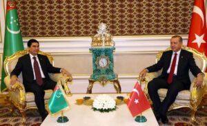 Cumhurbaşkanı Erdoğan Türkmenistan’a gitti