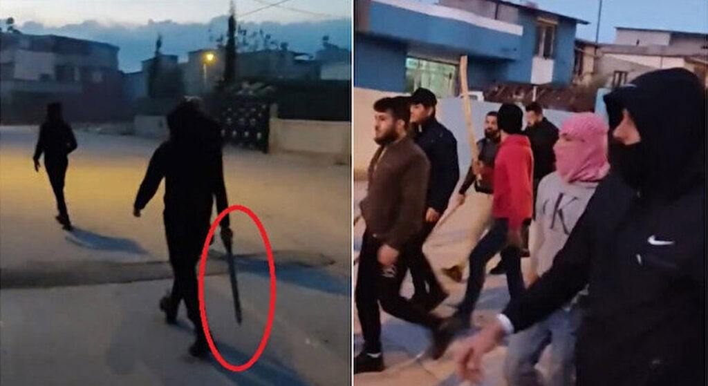 Sokakta Döner Bıçağıyla Yürüyen Suriyeliler Yakalandı