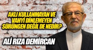 AKLI KULLANMAYAN VE VAHYİ DİNLEMEYEN SÜRÜNGEN DEĞİL DE NEDİR?  