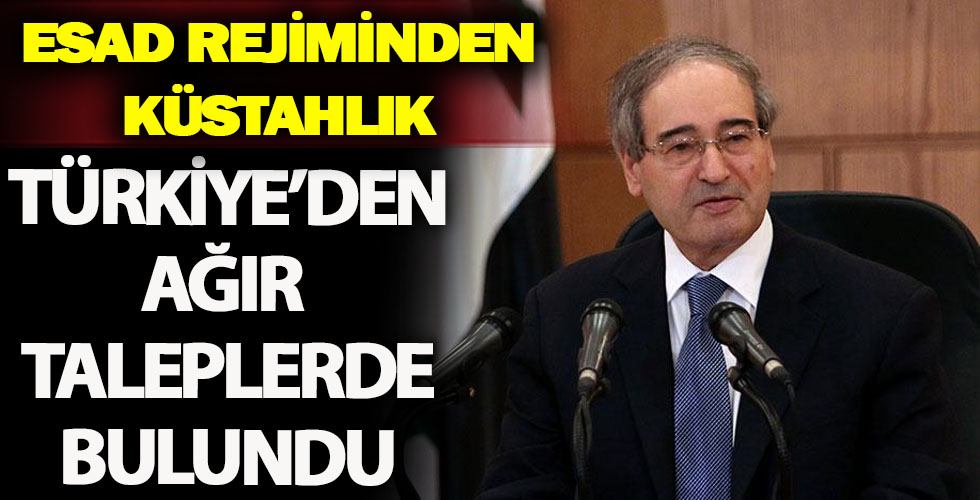 Esad Rejiminden Türkiye’den Küstah Talep