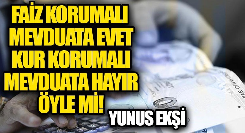 Faiz Korumalı Mevduata Evet, Kur Korumalı Mevduata Hayır Öyle Mi!