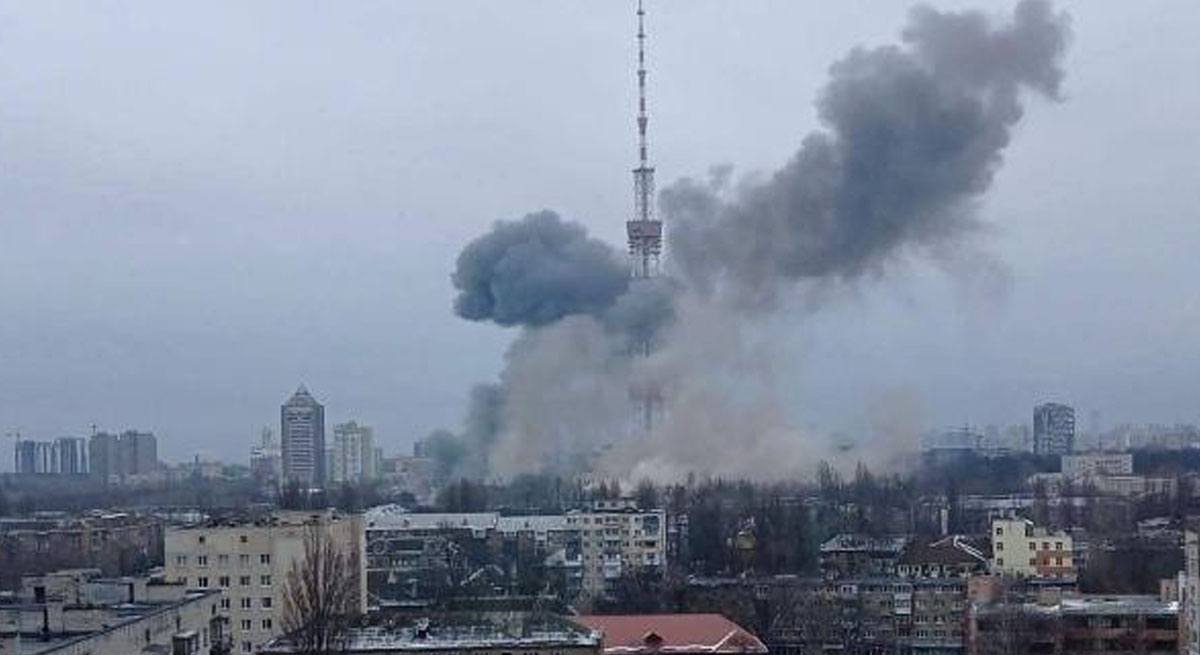 Kiev’de TV Verici Kulesi Vuruldu
