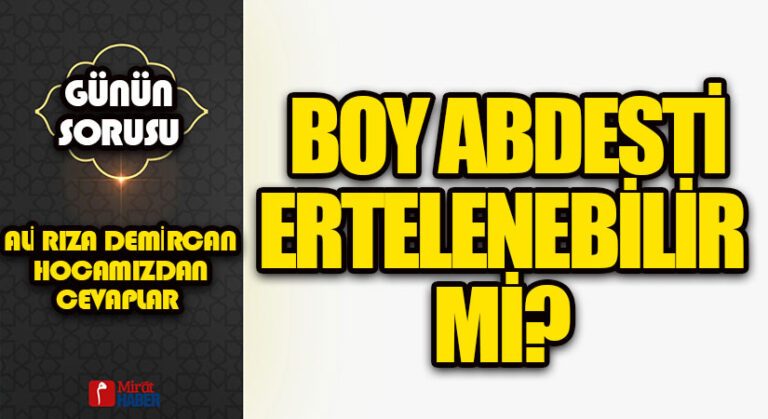 GÜNÜN SORUSU | BOY ABDESTİ