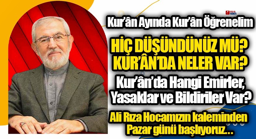 Kur’ân Ayında Kur’ân Öğrenelim