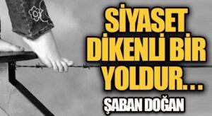 SİYASET DİKENLİ BİR YOLDUR