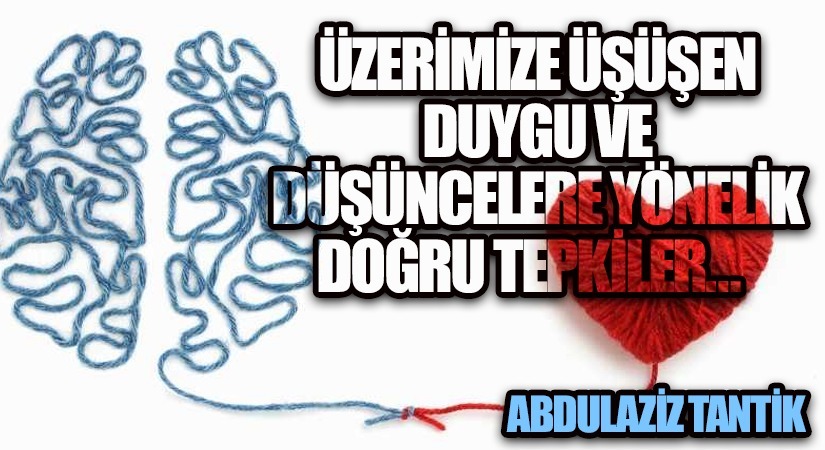 ÜZERİMİZE ÜŞÜŞEN DUYGU VE DÜŞÜNCELERE YÖNELİK DOĞRU TEPKİLER…